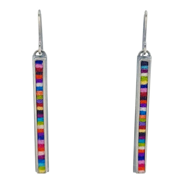 Earrings - Medium Rectangle Drops (Multicolor) by Michele A. Friedman