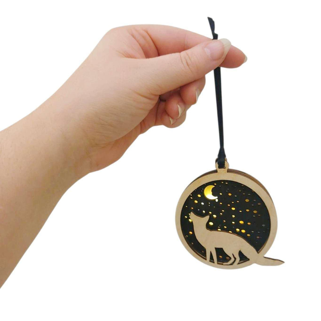 Ornament - Light Up Wood (Fox) by Squirrel Tacos Papercuts