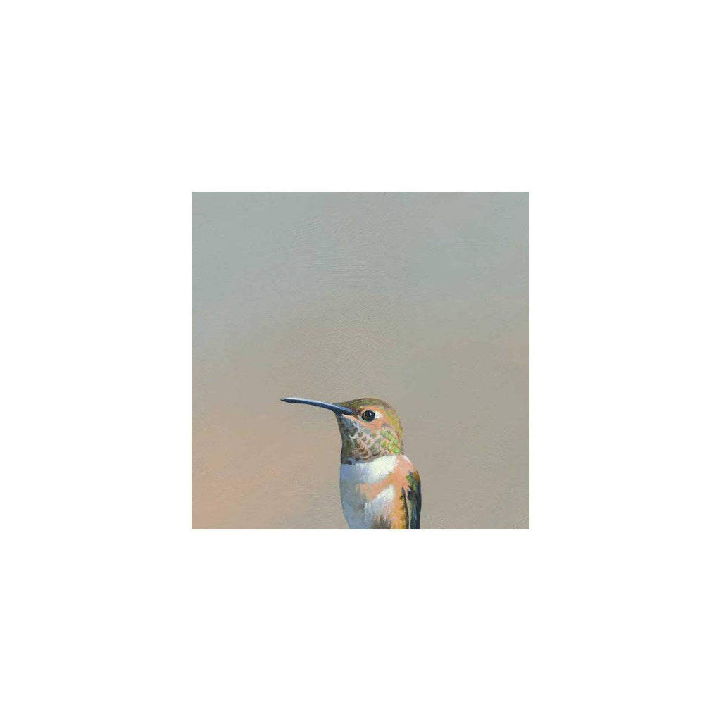 Wall Art - Hummingbird on 6in x 6in Wood Panel by The Mincing Mockingbird