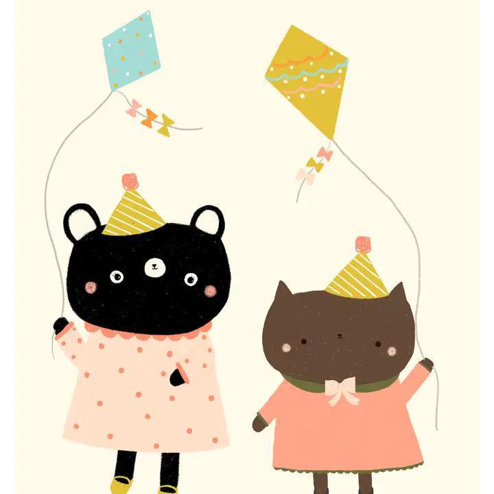 Art Print - 8x10 - Let's Fly a Kite by Chet and Dot