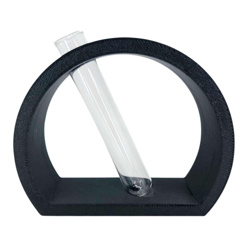 Vase - Half Moon Propagation Station (Black) by Rosebud Homegoods