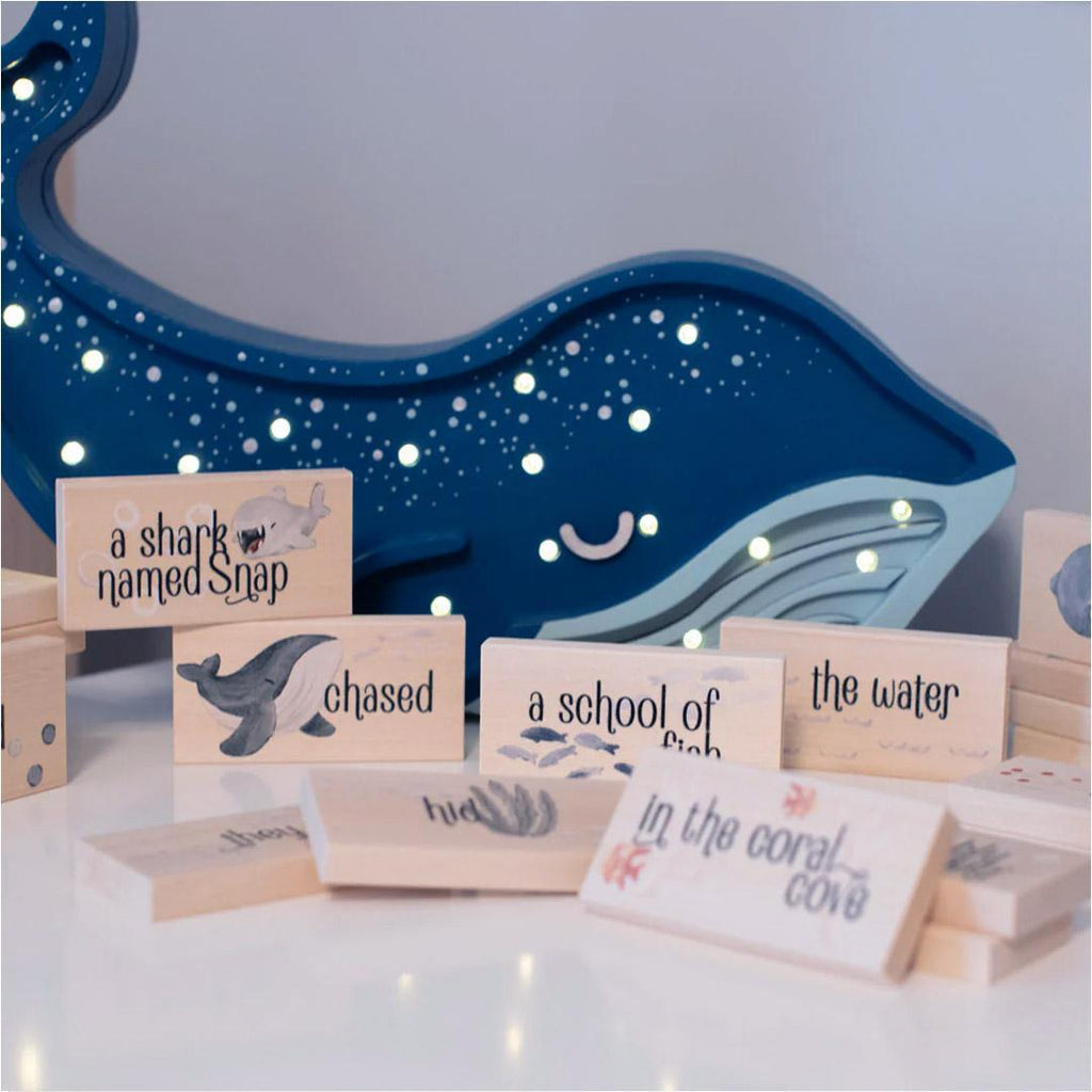 Blocks - Ocean Tales Chip Blocks (Set of 32) by Uncle Goose