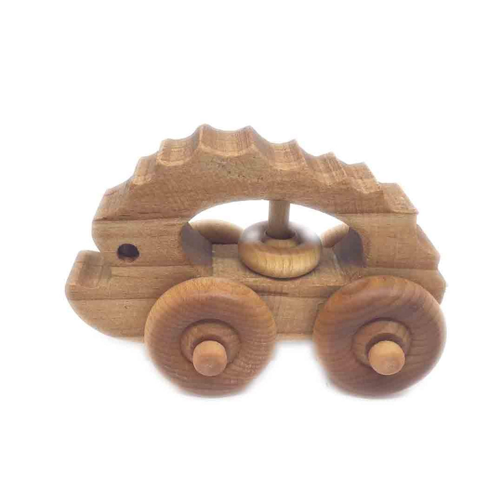 (30% Off) Wooden Rattle - Hedgehog Wooden Toy by Baldwin Toy Co.