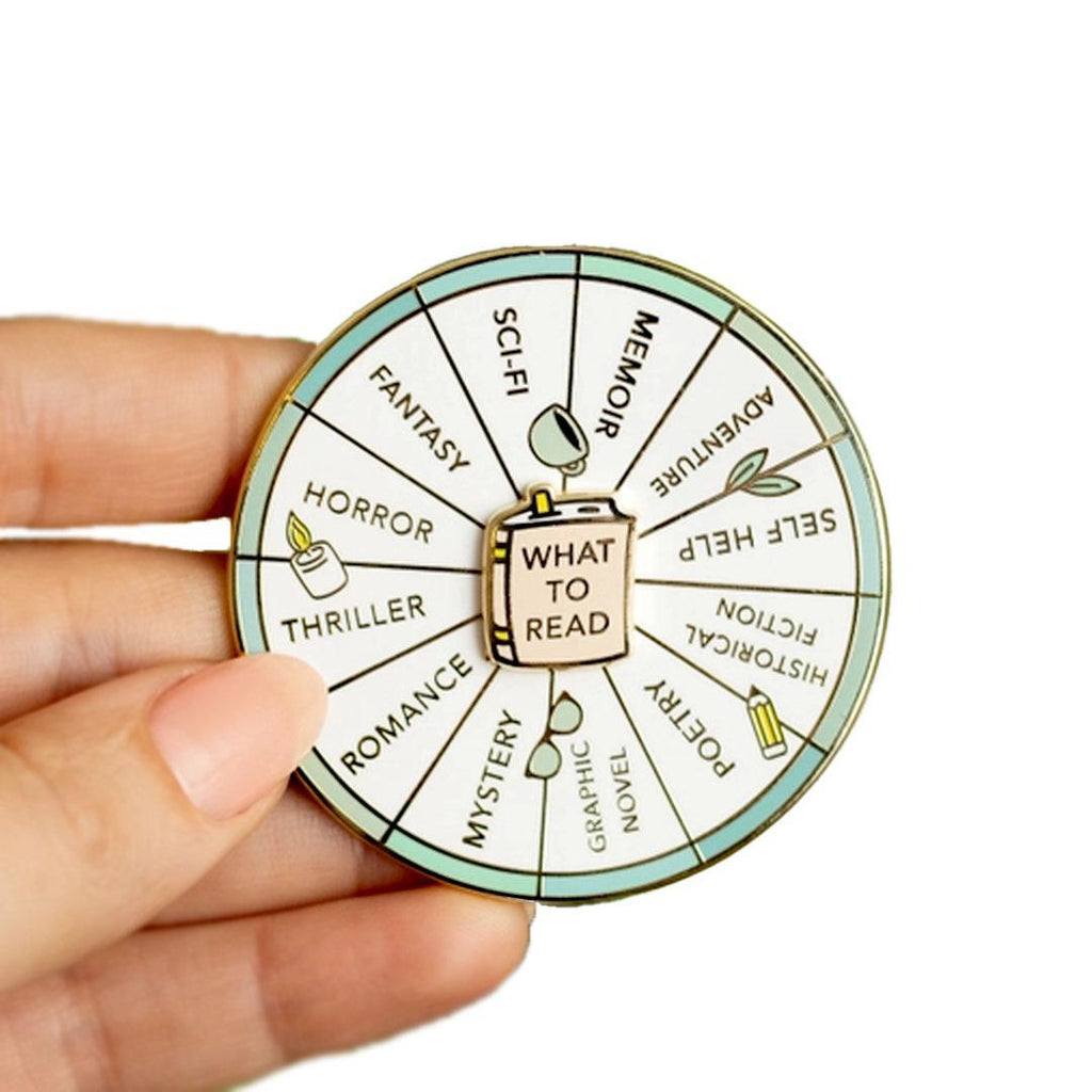 Enamel Pin - Spinning - What to READ by Occasionalish
