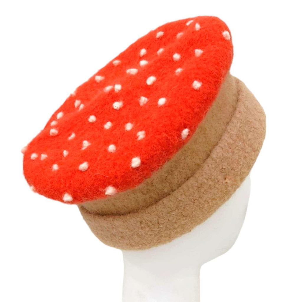 Hat - Amanita Mushroom Felted Wool Cap (Assorted Sizes) by Snooter-doots