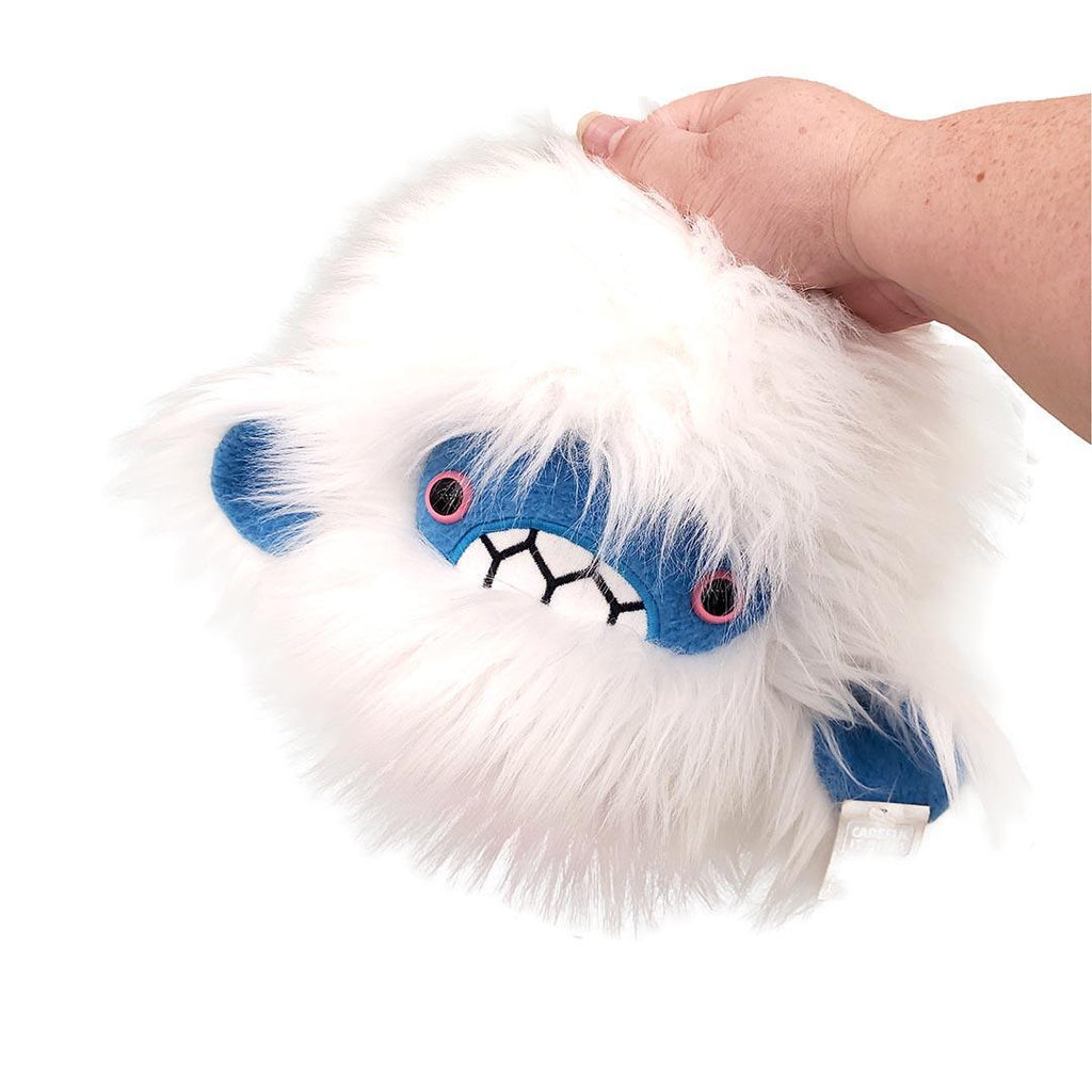 Pygmy Yeti Head - White with Pink Eyes by Careful It Bites