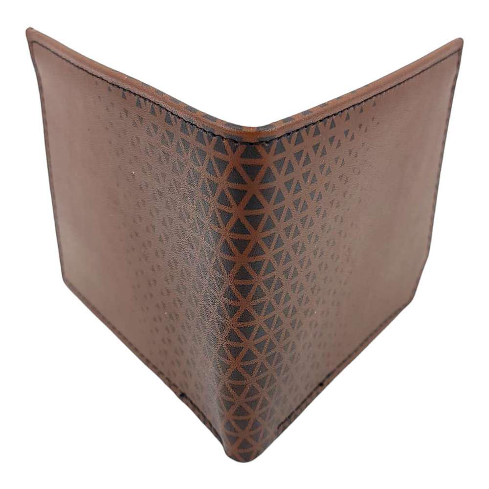 Leather Wallet - Brown Triangles by Backerton