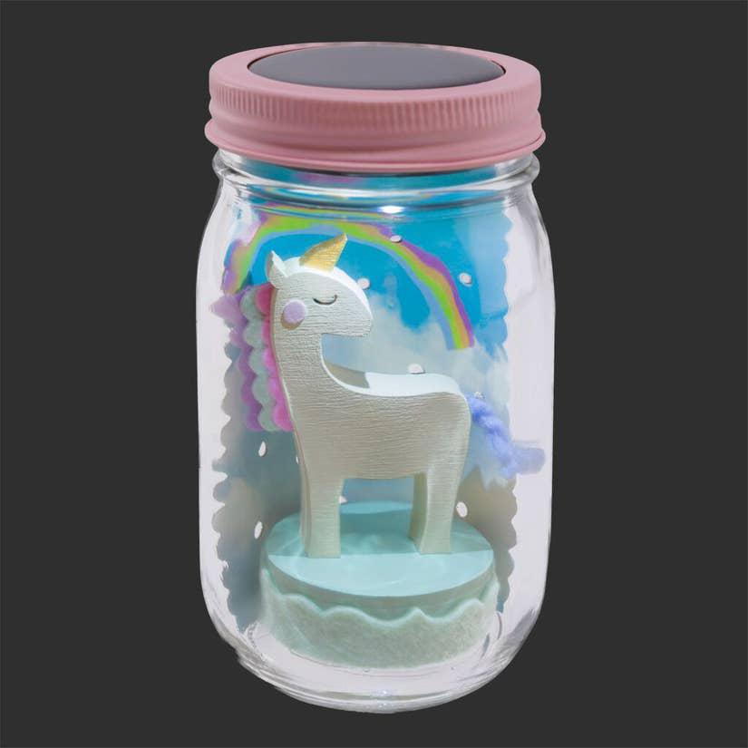 Solar Light - Mason Jar Unicorn by Tree by Kerri Lee