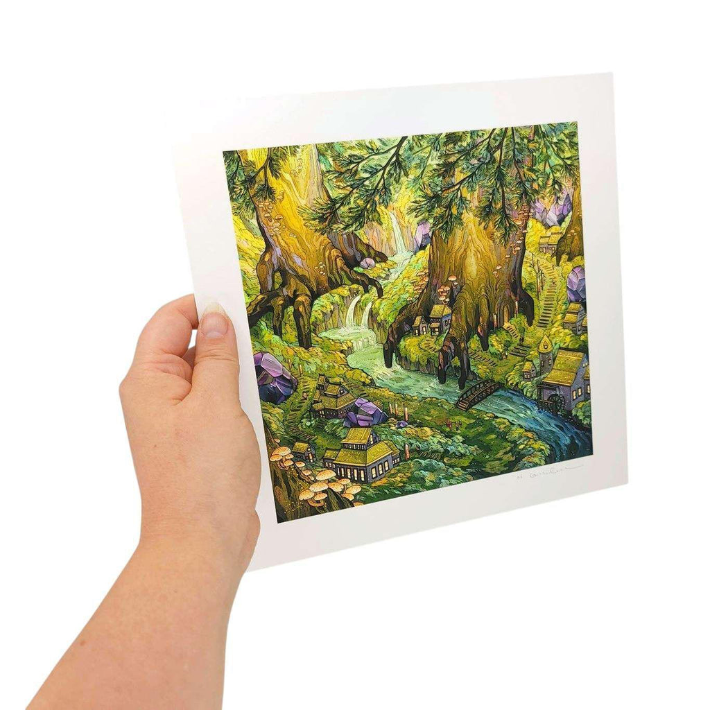 Art Print - 10x10in - Forest Falls by Nimasprout