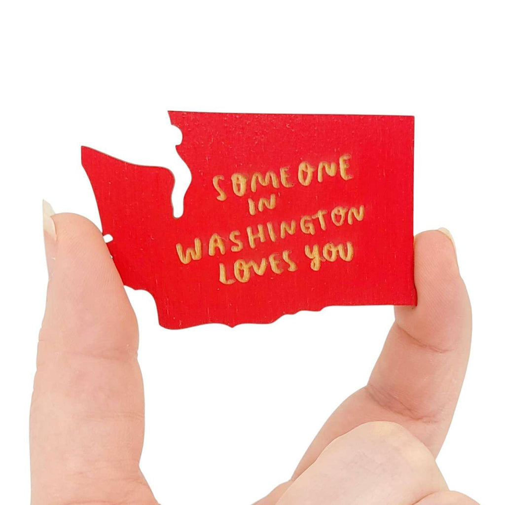 Magnets - Small - WA State Someone in WA Loves You (Assorted Colors) by SnowMade