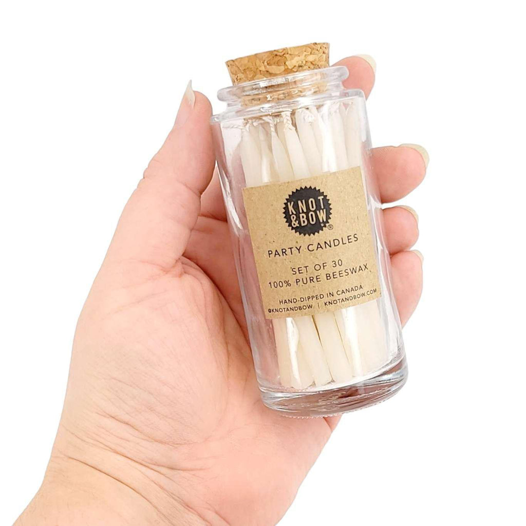 Candles - Beeswax Birthday Candles (Ivory) by Knot & Bow