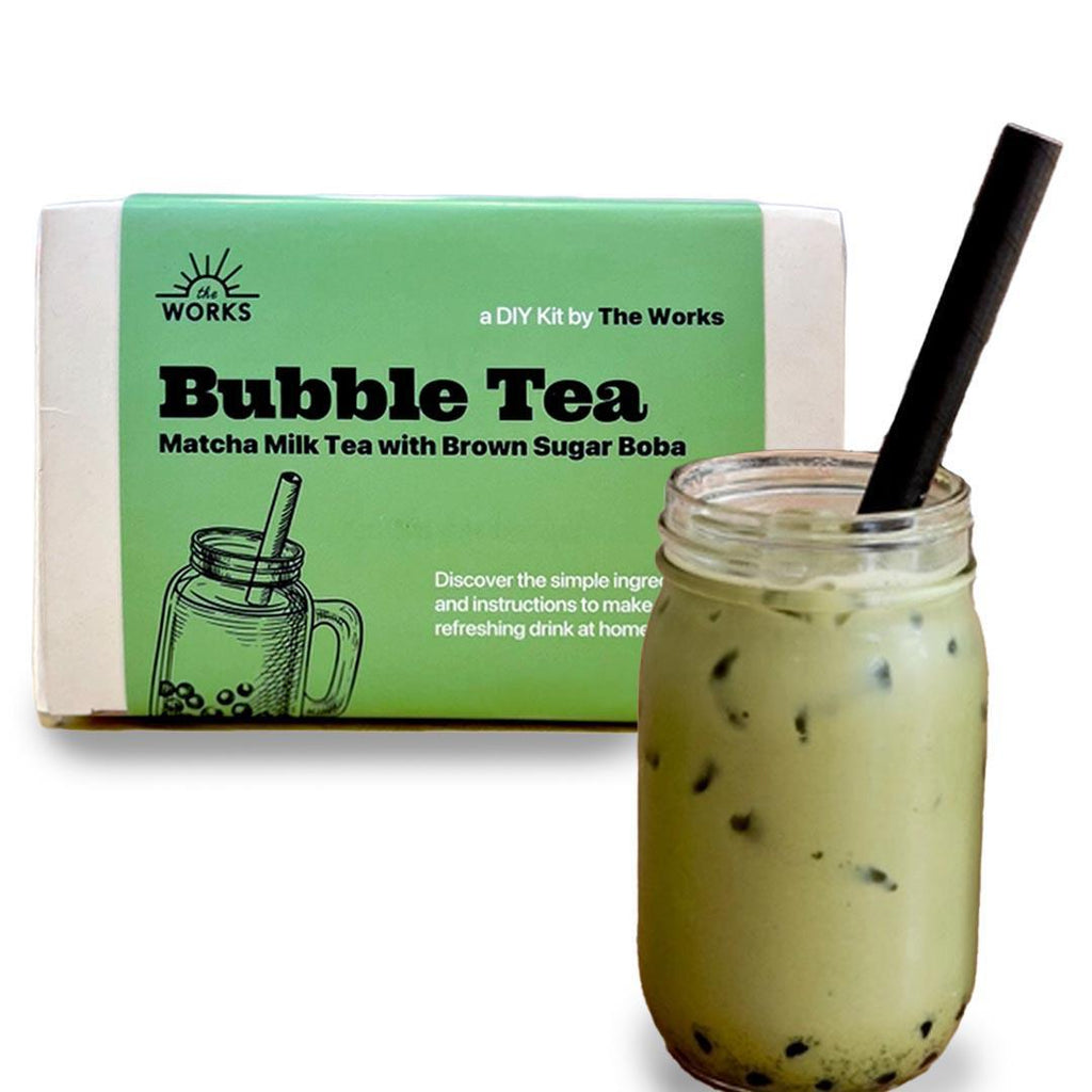 DIY Kit - Matcha Green Bubble Tea with Boba by The Works