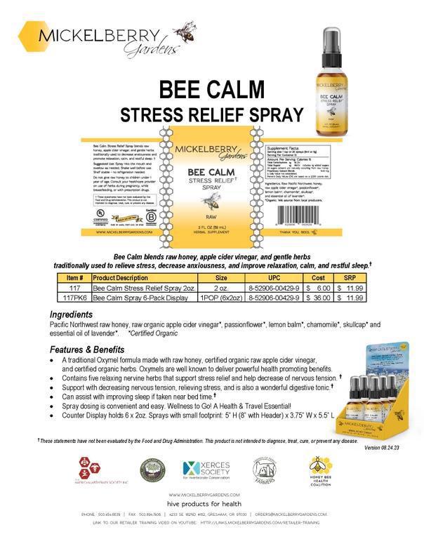 Herbal Honey Spray - Bee Calm by Mickelberry Gardens