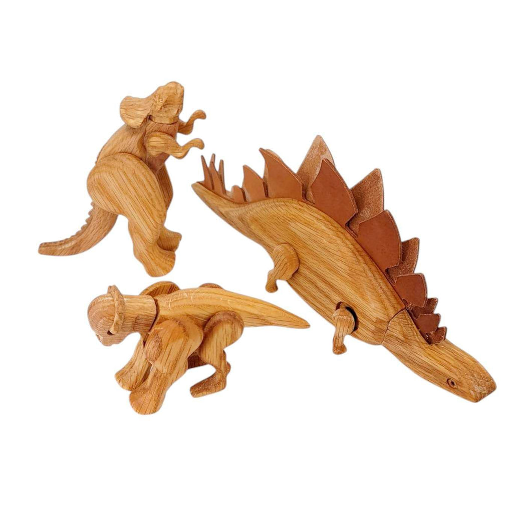 Wood Toy - Pachycephalosaurus Dinosaur with Magnetic Joints by The Serious Toy Company