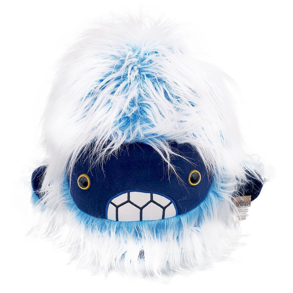 Large Yeti Head  - Blue White with Yellow Eyes by Careful It Bites