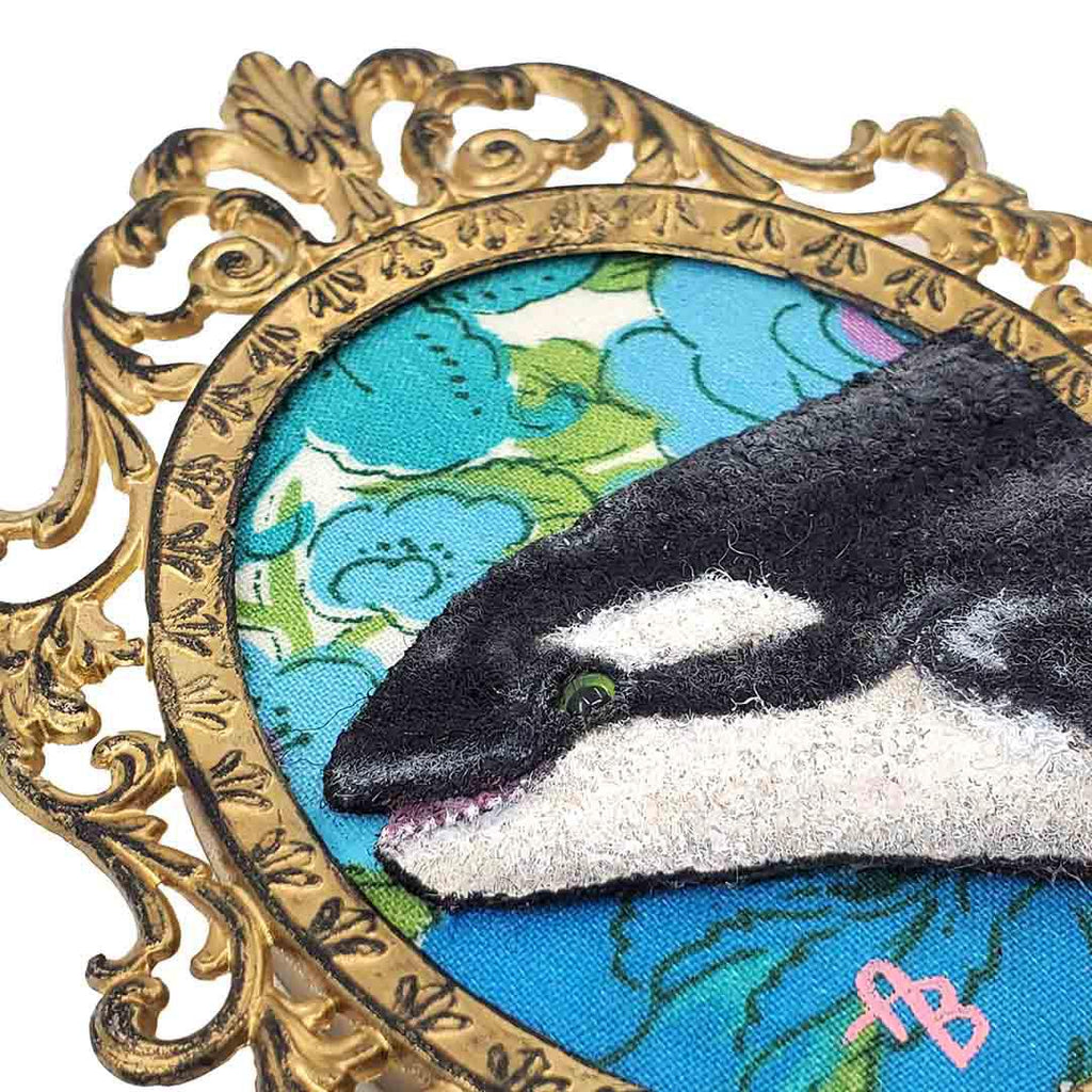Applique Art - 3.75 x 5.5 - Killer Whale by Alise Giddens of Chubby Bunny