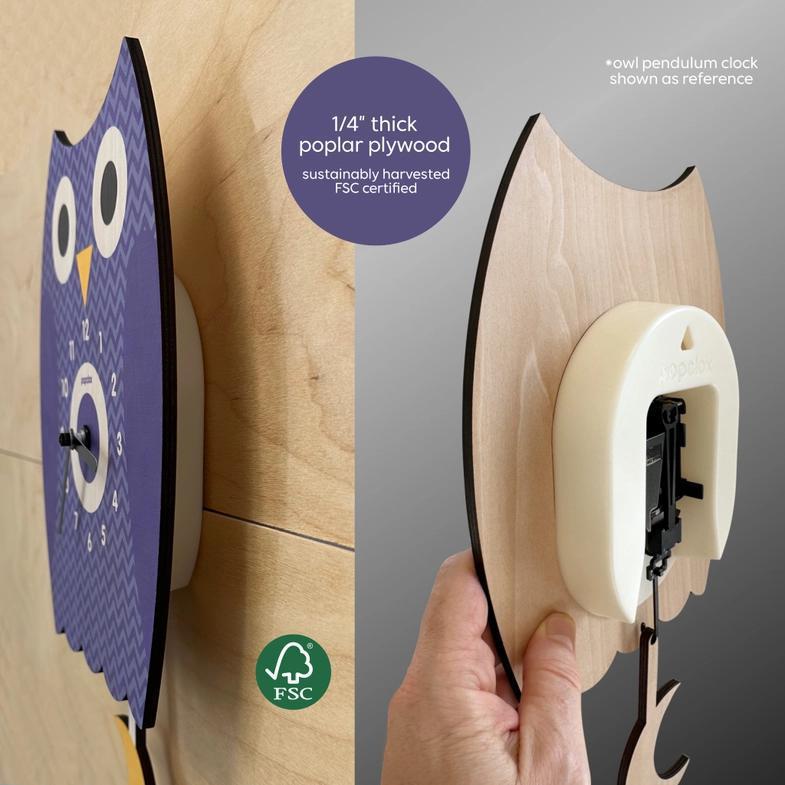 Wood Clock - Bubble Tea Pendulum by Popclox