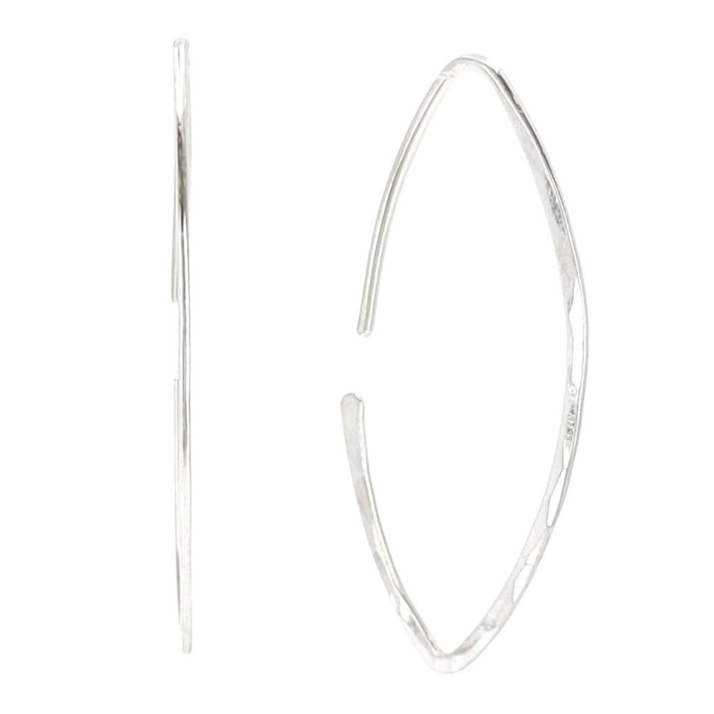 Earrings - Marquise Hoops (Sterling Silver) by Foamy Wader