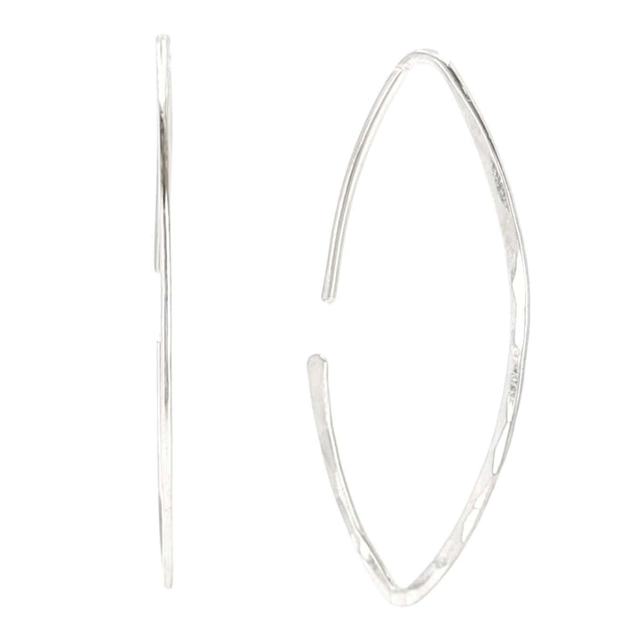 Earrings - Marquise Hoops (Sterling Silver) by Foamy Wader