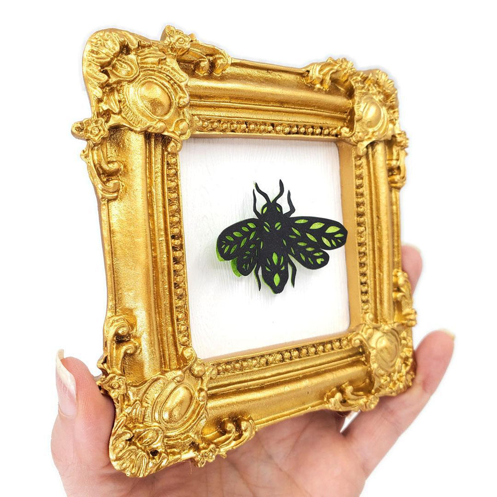 Papercut Art - Mini Dorothy Green Butterfly by Squirrel Taco Papercuts