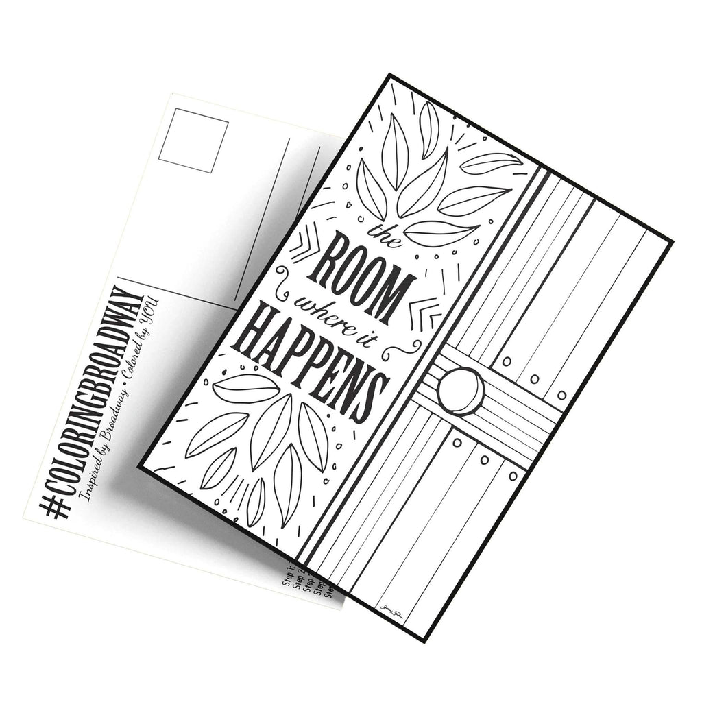 Coloring - Set of 4 - Just You Wait (Pages or Postcards) by Coloring Broadway