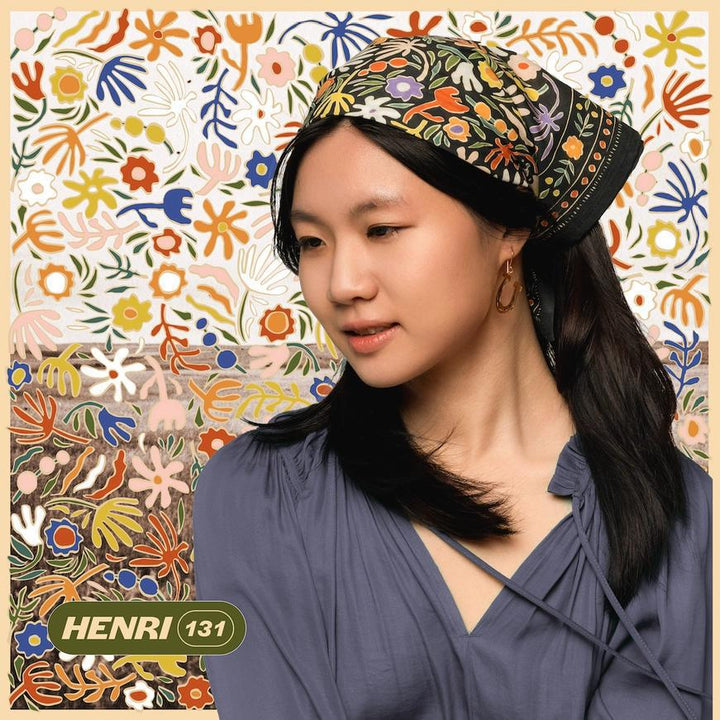 Bandana - Henri (Black Multi Floral) by Handker Bandanas