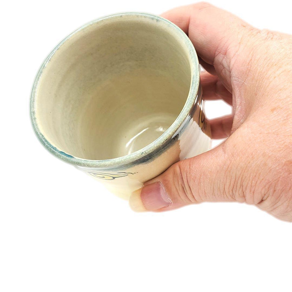 Tall Tumbler - 12 oz - Yellow Snail by Dwadlings