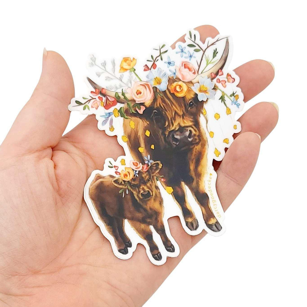 Sticker - 4 in - Highland Cow Vinyl by Darcy Goedecke