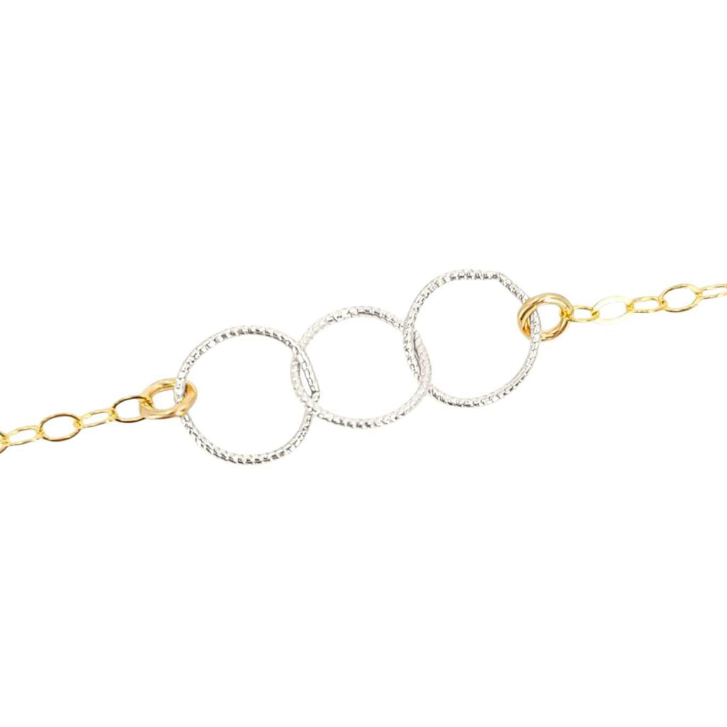 Bracelet - Mixed Trio (Sterling Silver, 14k Yellow Gold Fill) by Foamy Wader