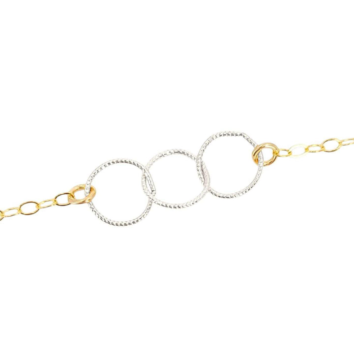Bracelet - Mixed Trio (Sterling Silver, 14k Yellow Gold Fill) by Foamy Wader