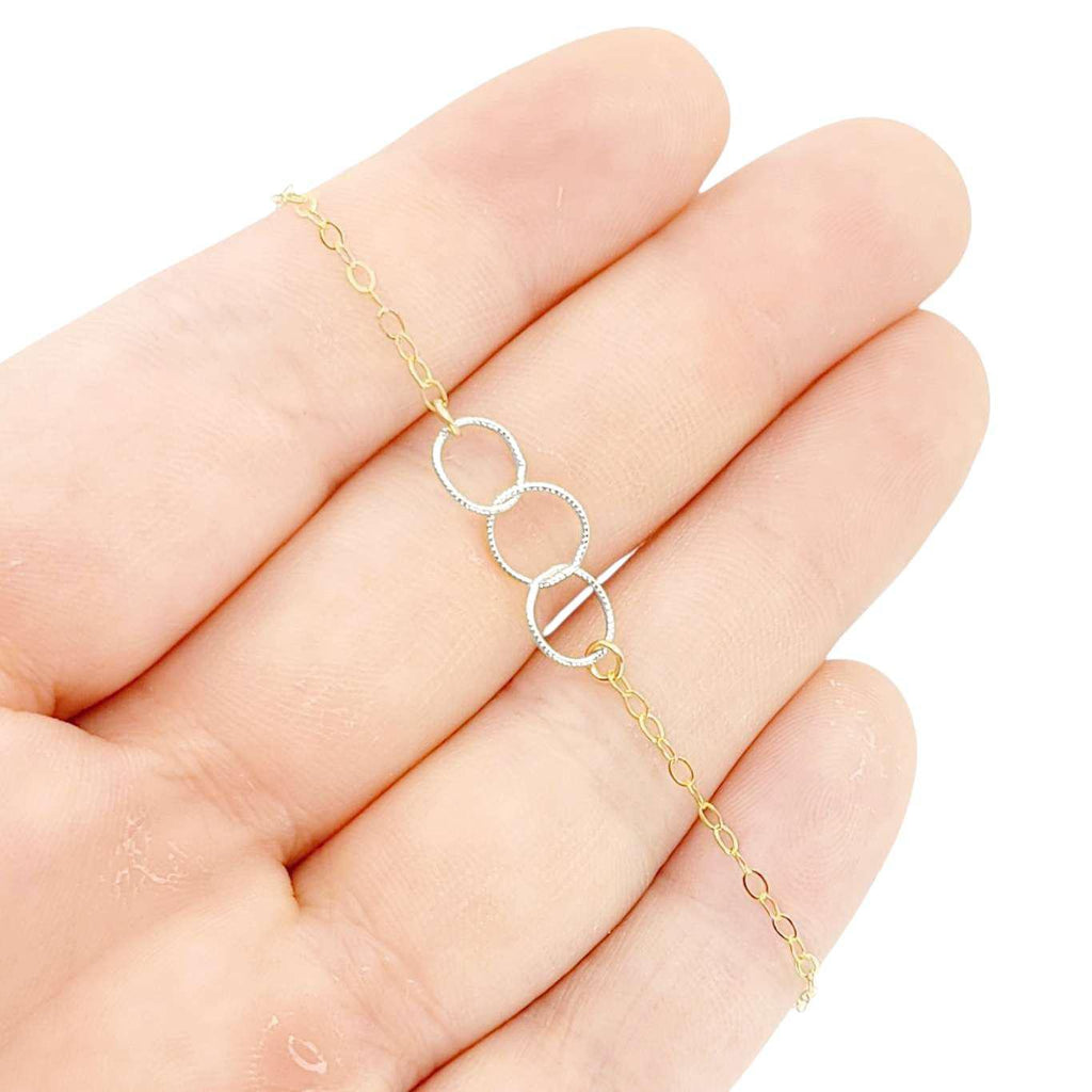 Bracelet - Mixed Trio (Sterling Silver, 14k Yellow Gold Fill) by Foamy Wader