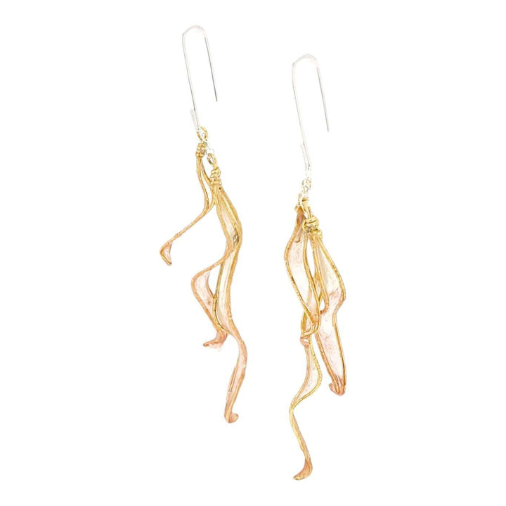 Earrings - Small Silver Petal Drops (Assorted Colors) by Verso