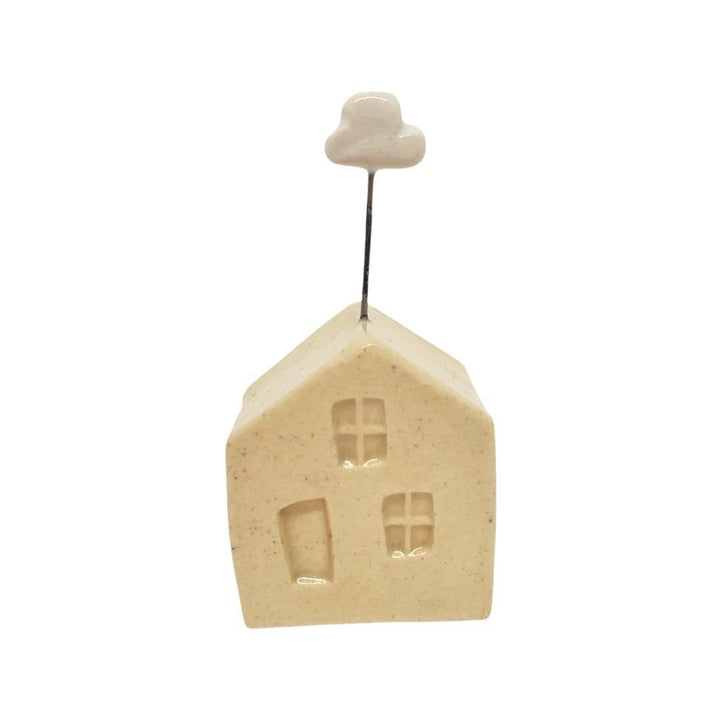 Tiny Pottery House - Sand Beige with Cloud by Tasha McKelvey