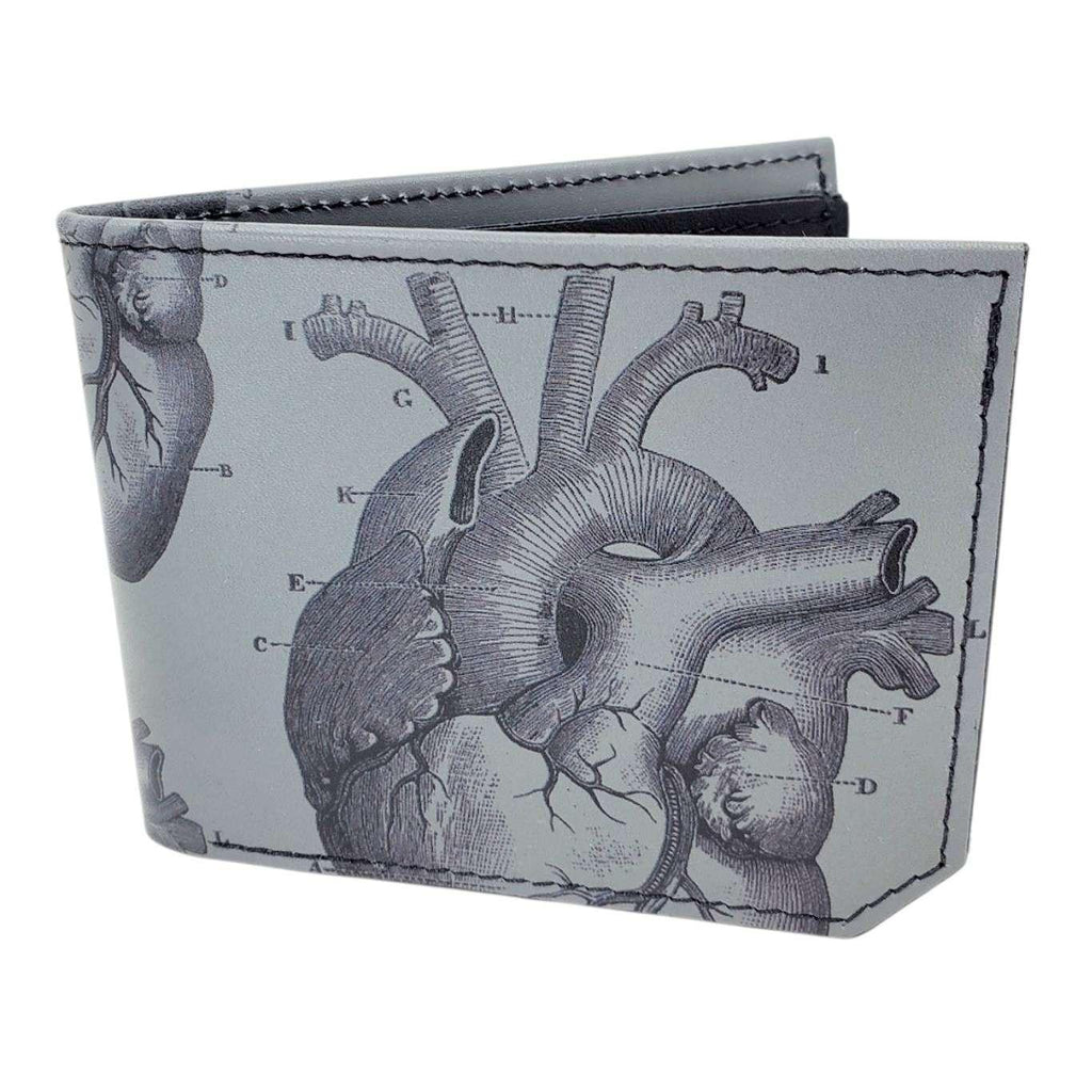 Leather Wallet - Anatomical Heart (Gray) by Backerton