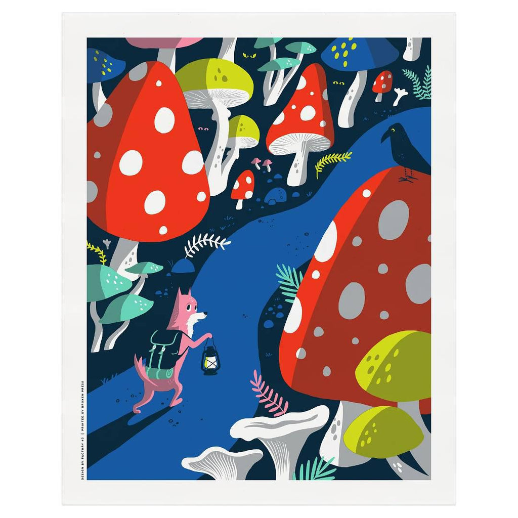 Art Print - 16x20 - Mushroom Forest Limited Edition Poster by Factory 43