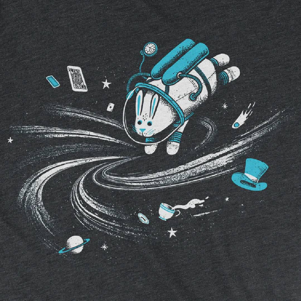 Adult Crew Neck - Rabbit Hole Charcoal Tee (XS - 2X) by Factory 43