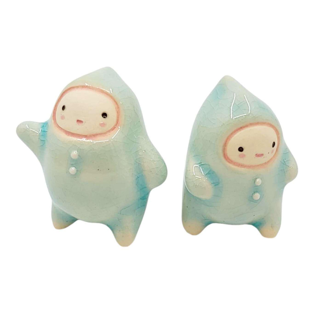 Figurine - Set of 2 Pajama Babies (Assorted Colors) by Ginger Drop Lab