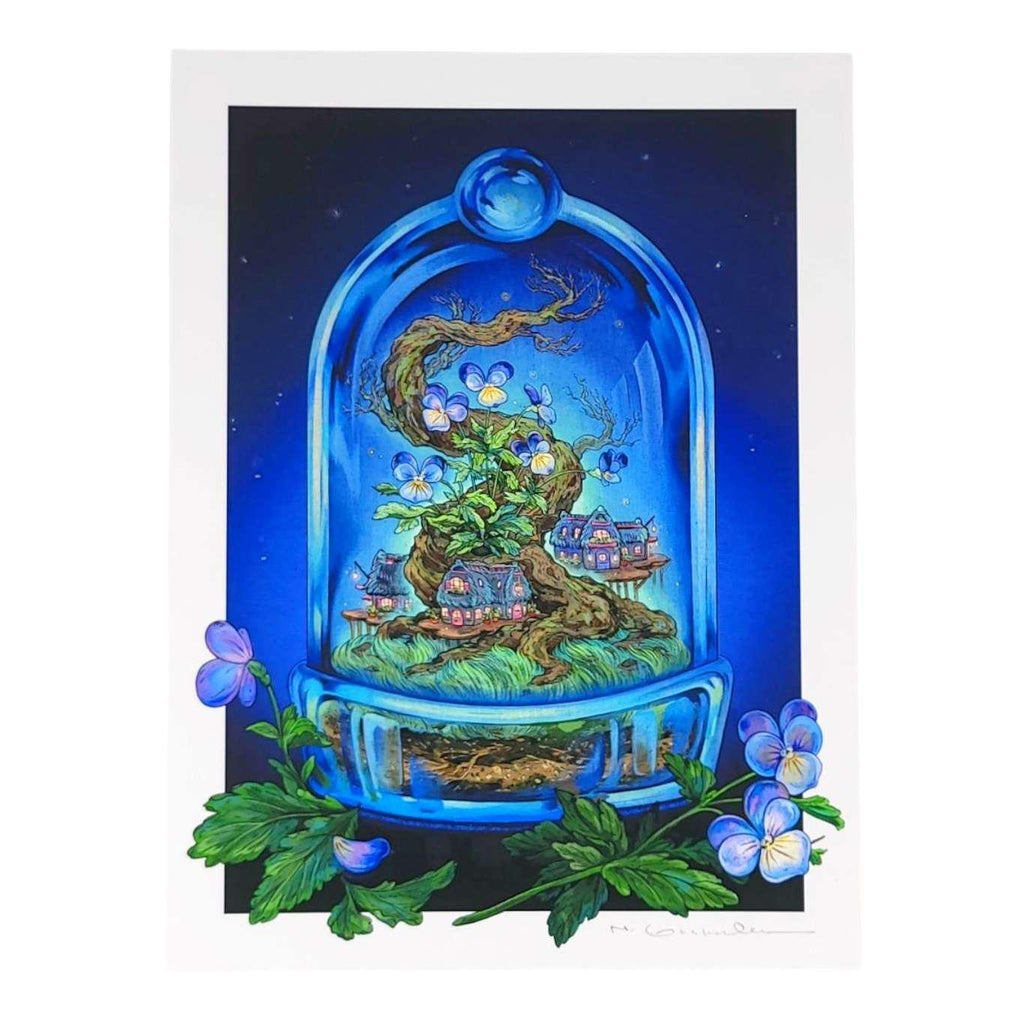 Art Print - 6x8in - Viola Terrarium by Nimasprout