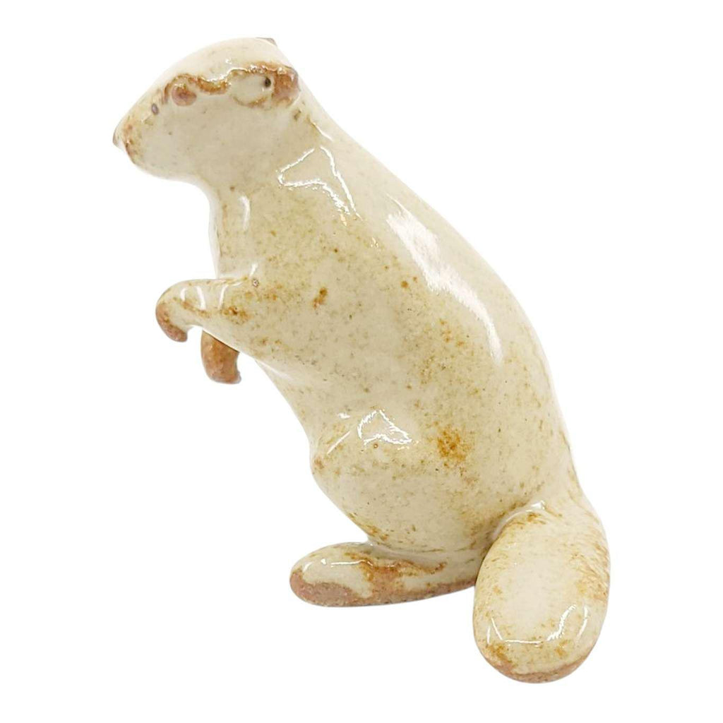 Collectible - Tea Pet Figurine (Off-White Beaver) by Mist Ceramics