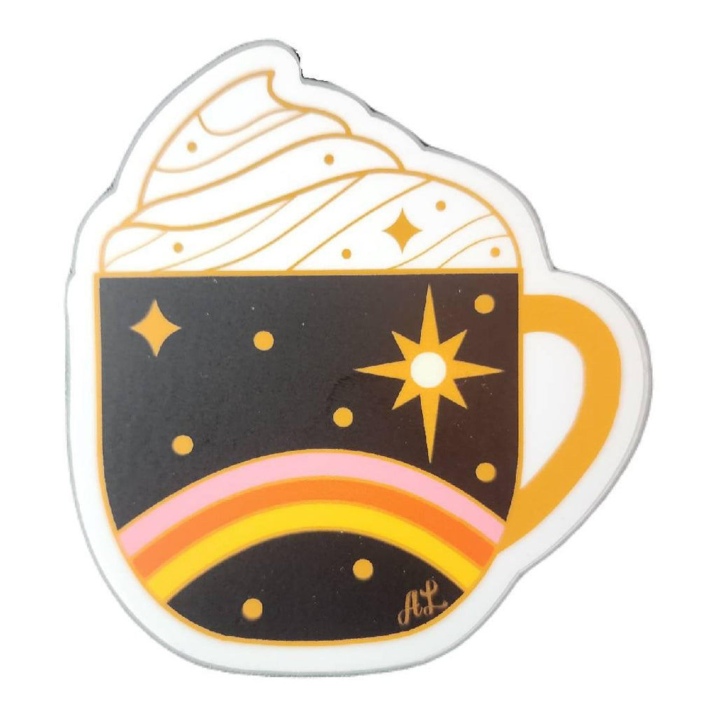 Sticker - Retro Cup (Black) by Amber Leaders Designs