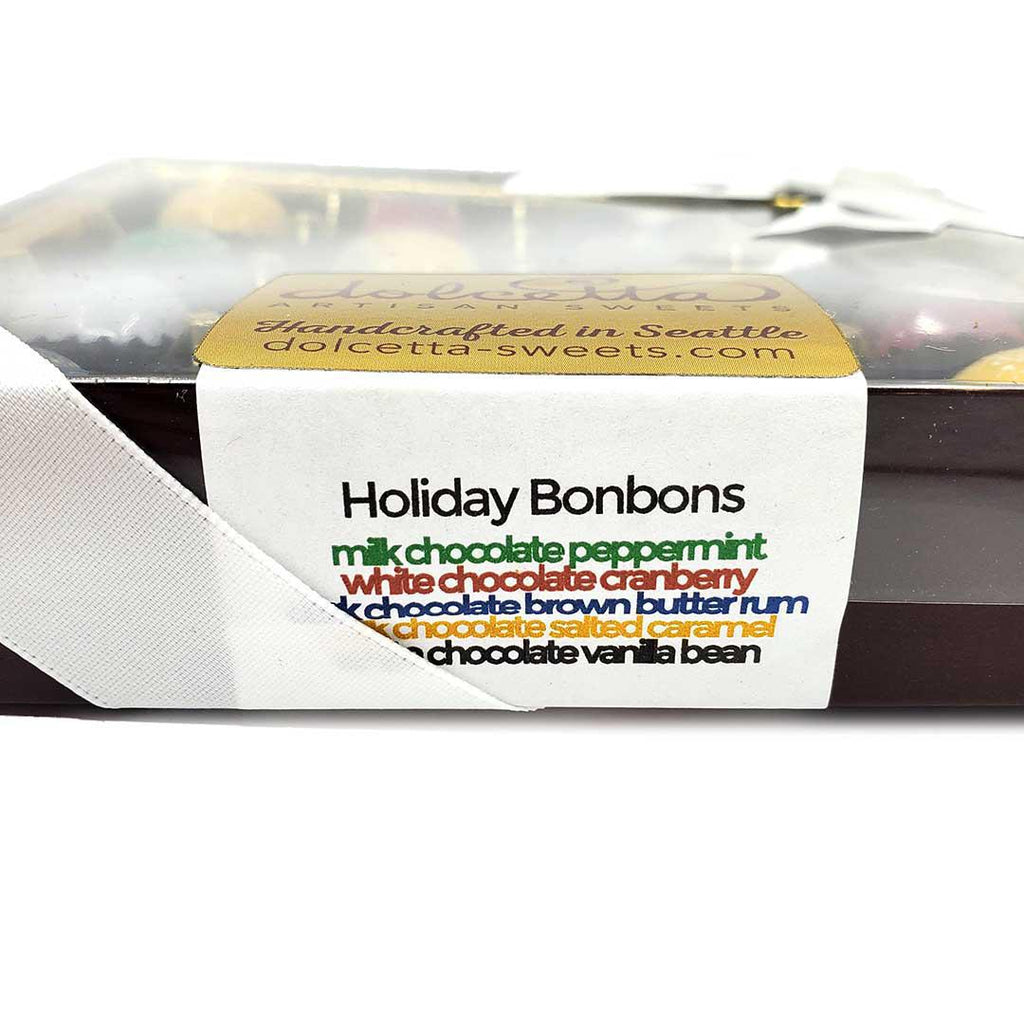 Holiday Bonbons - 16 Piece Holiday Assortment by Dolcetta Artisan Sweets