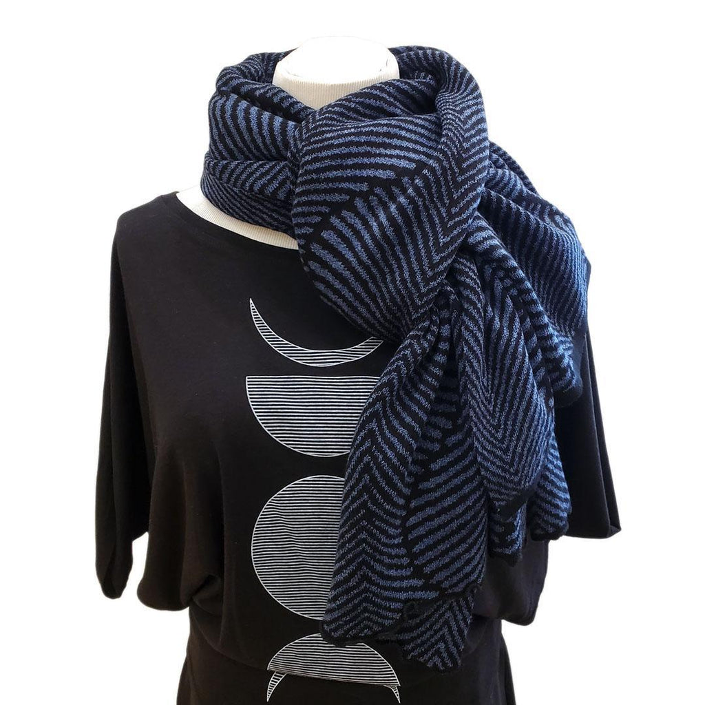 Wrap - Forest Fern in Indigo and Black by Liamolly