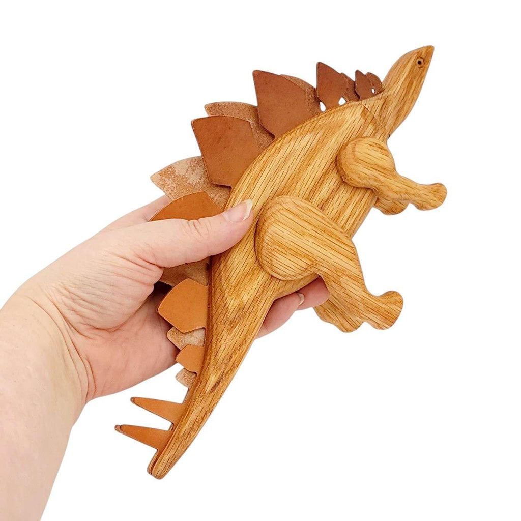 Wood Toy - Stegosaurus Dinosaur with Magnetic Joints by The Serious Toy Company