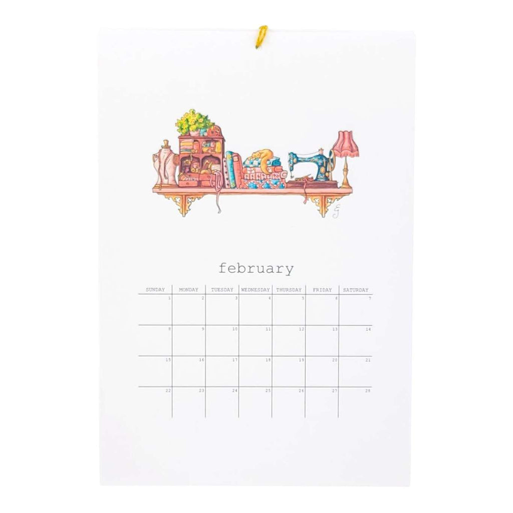 Calendar - 2026 Whimsical Shelves  by Lizzy Gass