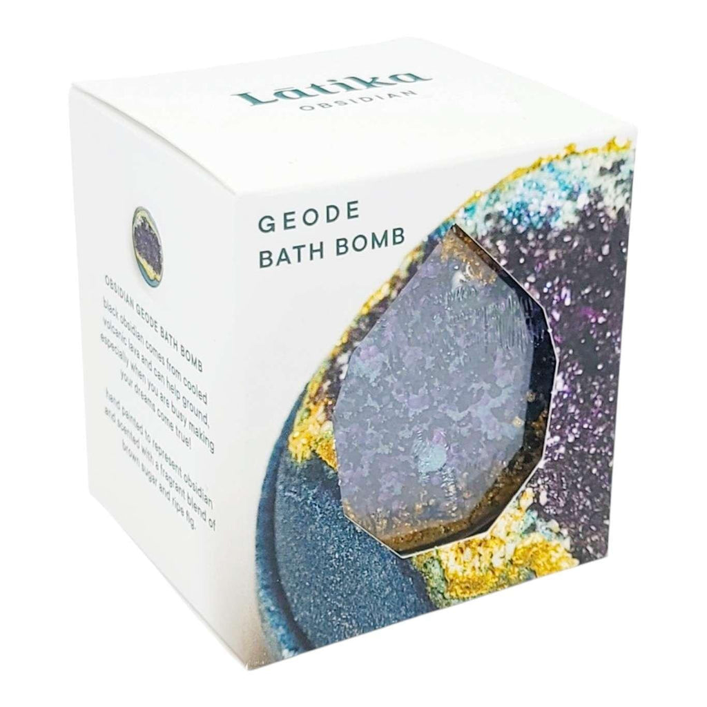 Bath Bomb - Obsidian Geode by Latika Beauty