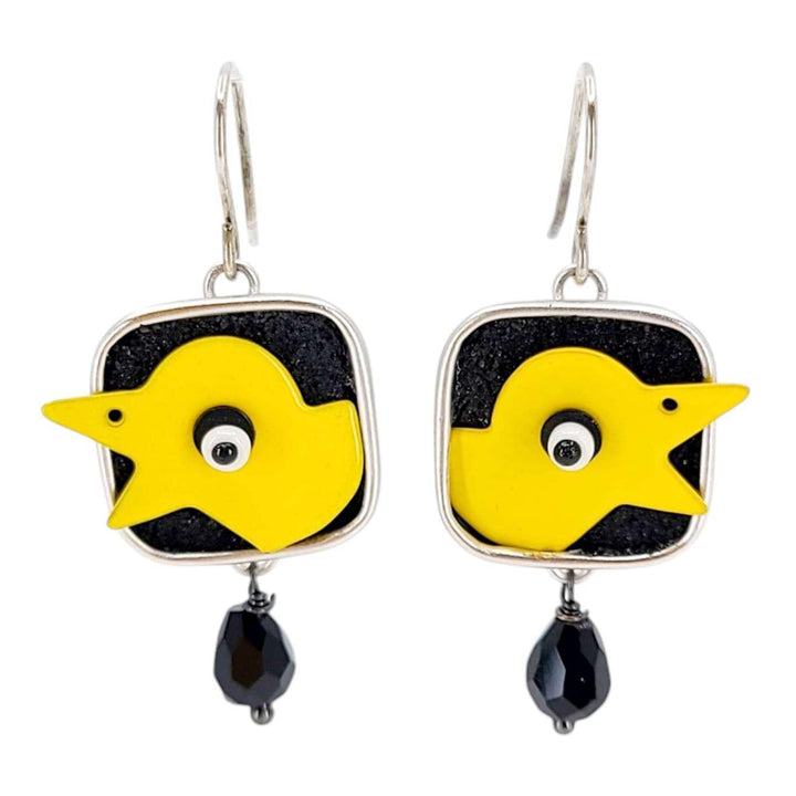 Earrings - Canary in a Coal Mine by Chickenscratch