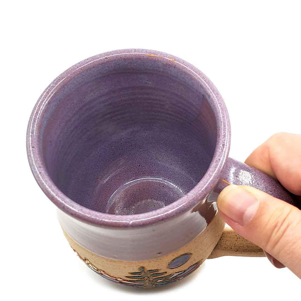 (20% Off) Mug - 16oz - Mountain Mug - Purple Morning by Forest Jeannie Pottery