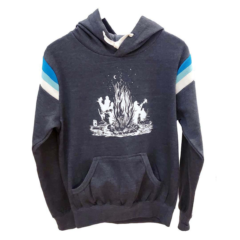 Adult Hoodie - Around The Campfire Charcoal Long Sleeves (S - L) by Slow Loris