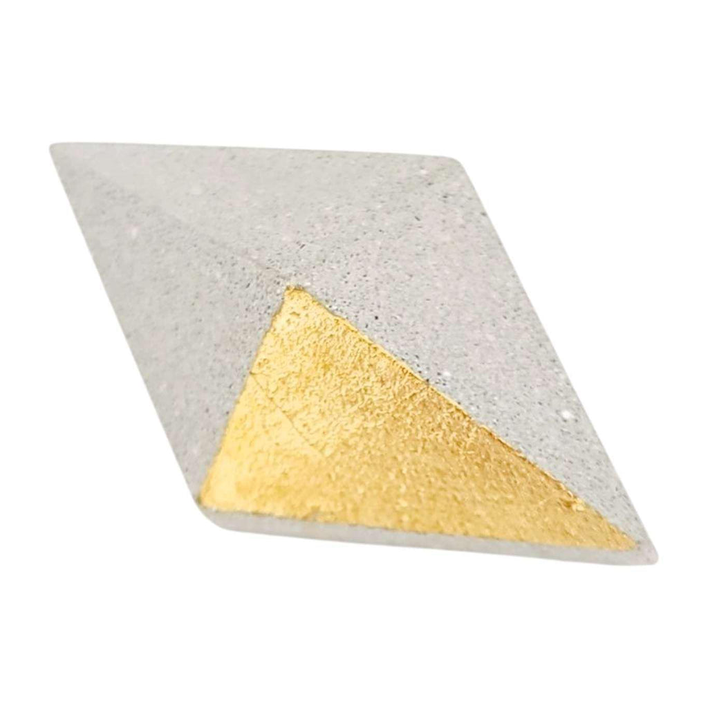 Brooch - Gilded Concrete Diamond Pin (Gold) by Studio Corbelle