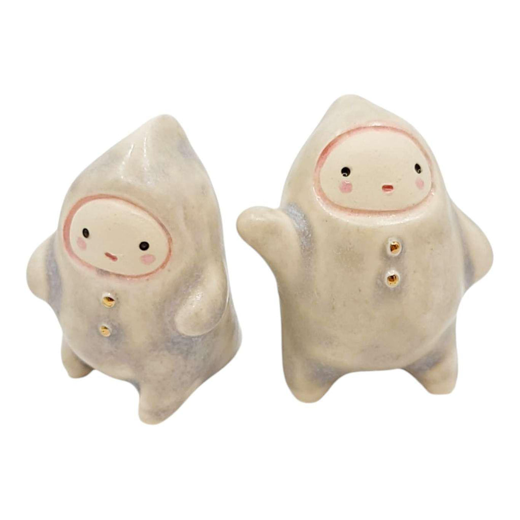 Figurine - Set of 2 Pajama Babies (Assorted Colors) by Ginger Drop Lab